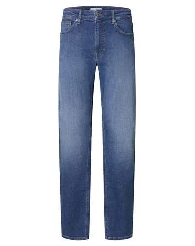 Selected - SLH196-Straight Cleo Flex Jeans - Medium Blue Denim